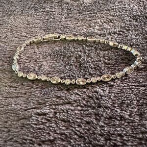 Dainty Silver Crystal Bracelet